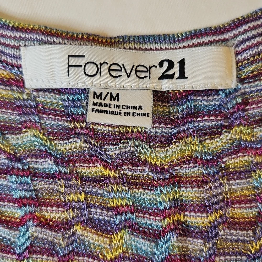 Y2K Knit Mini Dress/Cover-up  Medium Purple Blue Yellow Stretchy